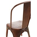 Chaise en mtal rtro industriel TOXOR bronze vieilli