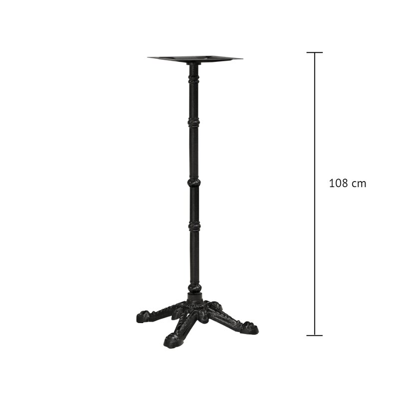 Pied de table haute fonte design vintage LION-H noir (haut. 108 cm)