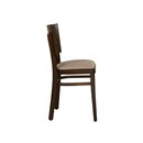 Chaise en bois avec assise rembourre MUNO-P Simili-cuir