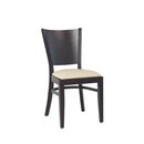 Chaise en bois assise rembour�e DIORA P H�tre naturel Tissus