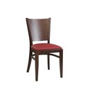 Chaise en bois assise rembourée DIORA P Hêtre foncé Simili-cuir