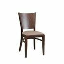 Chaise en bois assise rembourée DIORA P Hêtre foncé Tissus