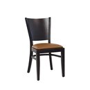 Chaise en bois assise remboure DIORA P Noyer clair Tissus