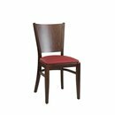 Chaise en bois assise rembourée DIORA P Noyer américain Simili-cuir