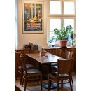 Chaise en bois assise remboure DIORA P Weng (Noyer fonc) Tissus