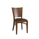 Chaise en bois assise remboure DIORA P Weng (Noyer fonc) Tissus