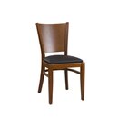 Chaise en bois assise remboure DIORA P Weng (Noyer fonc) Tissus