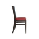 Chaise en bois assise rembourre empilable DIORA-P ST Htre naturel Simili-cuir antique