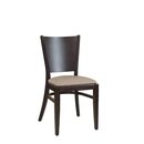 Chaise en bois assise rembourrée empilable DIORA-P ST Hêtre naturel Tissus