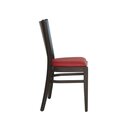 Chaise en bois assise rembourr�e empilable DIORA-P ST H�tre naturel Tissus