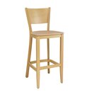 Chaise de bar bistrot en bois DIORA B Weng (Noyer fonc)