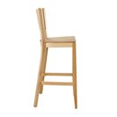 Chaise de bar bistrot en bois DIORA B Weng (Noyer fonc)