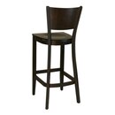 Chaise de bar bistrot en bois DIORA B Weng (Noyer fonc)