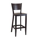 Chaise de bar bistrot en bois DIORA B Noyer am�ricain