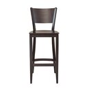 Chaise de bar bistrot en bois DIORA B Noyer am�ricain