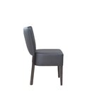 Chaise en bois rembourre AKINA-200 configurable Blanc Simili-cuir