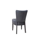 Chaise en bois rembourre AKINA-200 configurable Blanc Simili-cuir