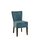 Chaise en bois rembourre AKINA-200 configurable Blanc Simili-cuir