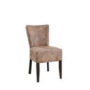 Chaise en bois rembourr�e AKINA-200 configurable H�tre fonc� Simili-cuir antique