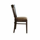 Chaise en bois assise rembourrée BANA-P Simili-cuir
