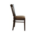 Chaise en bois assise rembourre BANA-P Simili-cuir