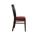 Chaise en bois assise rembourr�e BANA-P Simili-cuir
