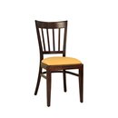 Chaise en bois assise rembourr�e BANA-P Simili-cuir antique