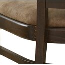 Chaise en bois assise rembourr�e BANA-P Simili-cuir antique