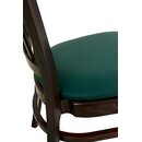 Chaise en bois assise rembourr�e BANA-P Simili-cuir antique
