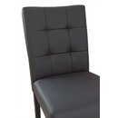 Chaise en bois rembourre capitonne DAROA Similicuir D1128 Taupe