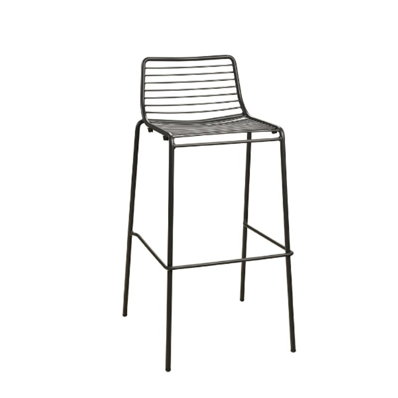 Chaise de bar mtal laqu SUNNY B blanc