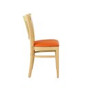 Chaise en bois assise rembourre LADIS - P Weng (Noyer fonc) Tissus