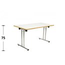 Table de rception pliante CLAP S26 120 x 60 cm Blanc