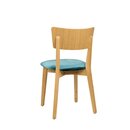 Chaise en bois ch�ne massif rembourr�e DIMONI-P  tissu