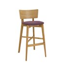Chaise de bar en bois chne massif assise rembourre DIMONI BP Tissu
