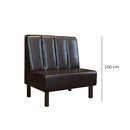 Banquette composable ECONA -103 100 cm H�tre naturel Simili-cuir antique Connecteur droit