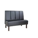 Banquette composable ECONA -103 100 cm H�tre naturel Simili-cuir antique Connecteur droit