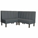 Banquette composable ECONA -103 100 cm H�tre naturel Simili-cuir antique Connecteur droit