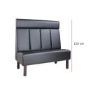Banquette composable ECONA 103  Weng� (Noyer fonc�) Simili-cuir Connecteur gauche et droite