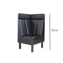 Banquette dangle composable ECONA 103-K Weng� (Noyer fonc�) Tissus Connecteur gauche