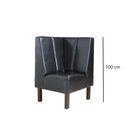 Banquette dangle composable ECONA-103 H�tre naturel Simili-cuir antique Sans connecteur