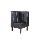 Banquette dangle composable ECONA-103 Weng� (Noyer fonc�) Simili-cuir Connecteur droit