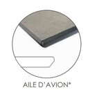 Plateau de table extrieur HPL Marbre Light Pulpis Ep10mm 110x70cm