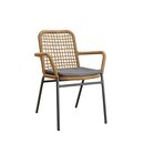 Chaise ext�rieur Naturel QUADANO Accoudoirs