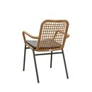 Chaise ext�rieur Naturel QUADANO Accoudoirs