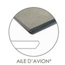 Plateau de table ext�rieur HPL Bois Plancher Noir Ep10mm 70x70cm