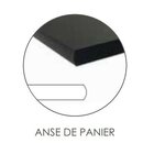 Plateau de table ext�rieur HPL Anthracite Fusion Ep10mm 70x70cm