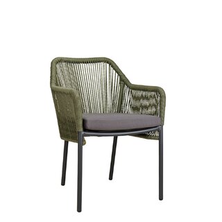 Chaise dextrieur aluminium et corde tresse BALONA vert...
