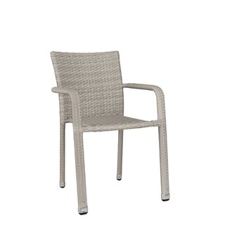 Chaise dextrieur rsine tresse BASATO gris clair