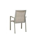 Chaise dextrieur aluminium et toile CINARA gris clair